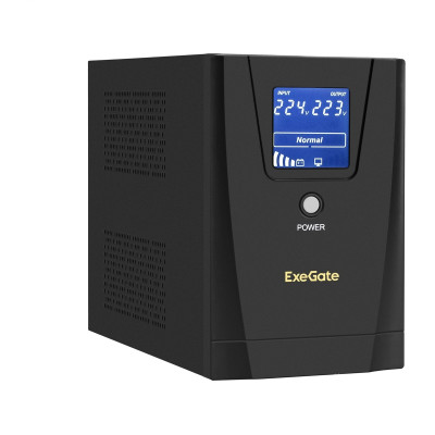 Источник бесперебойного питания EXEGATE SPECIALPRO SMART LLB-1500.LCD.AVR.2SH.3C13